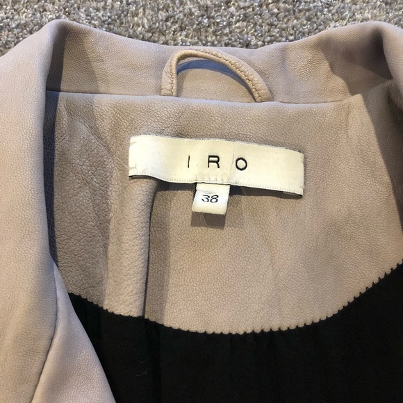 IRO  Leather Moto jacket sold - Picture 6 of 7